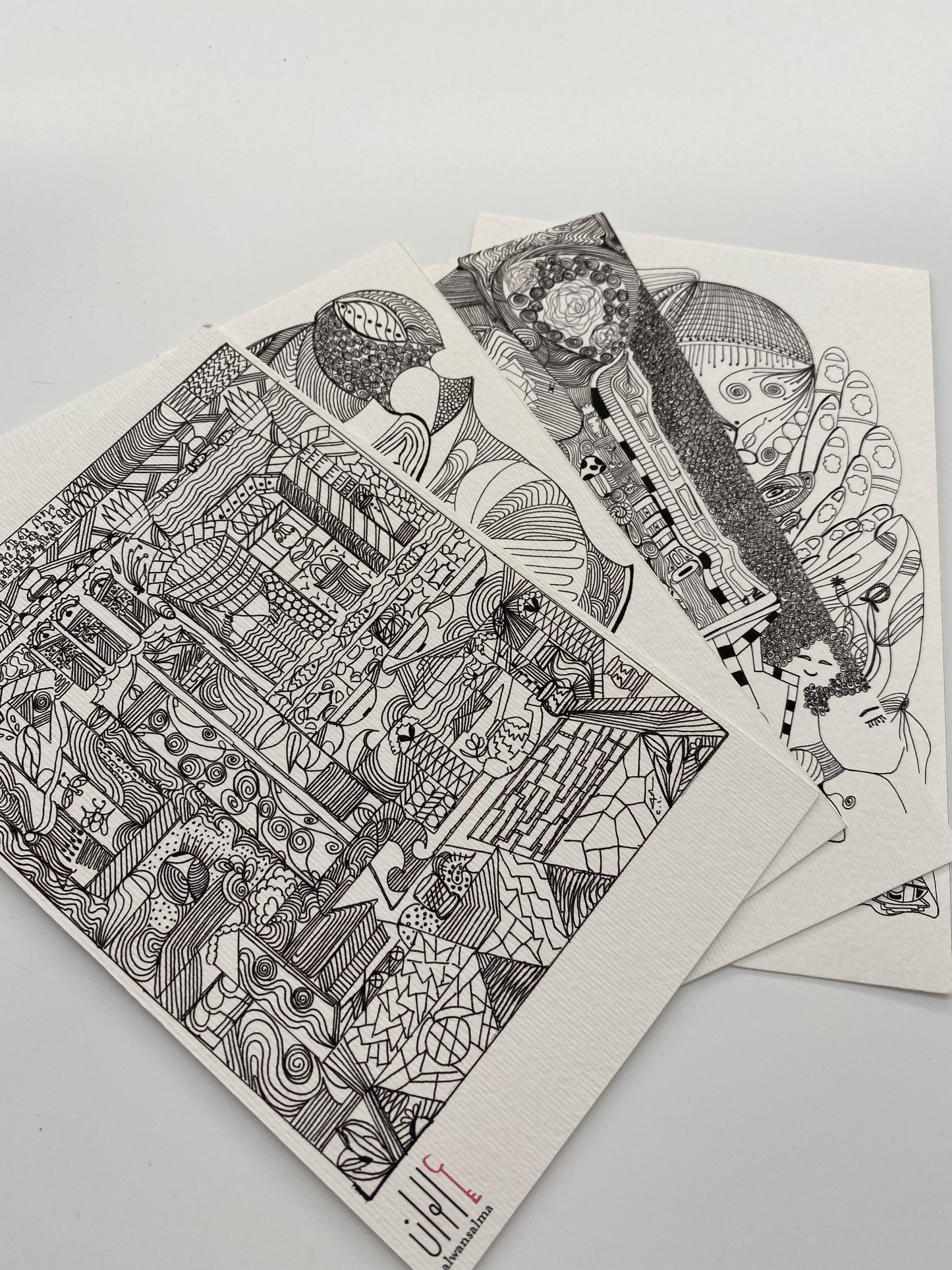 Postcards - Set of 4 - Original Artwork (Various Options)