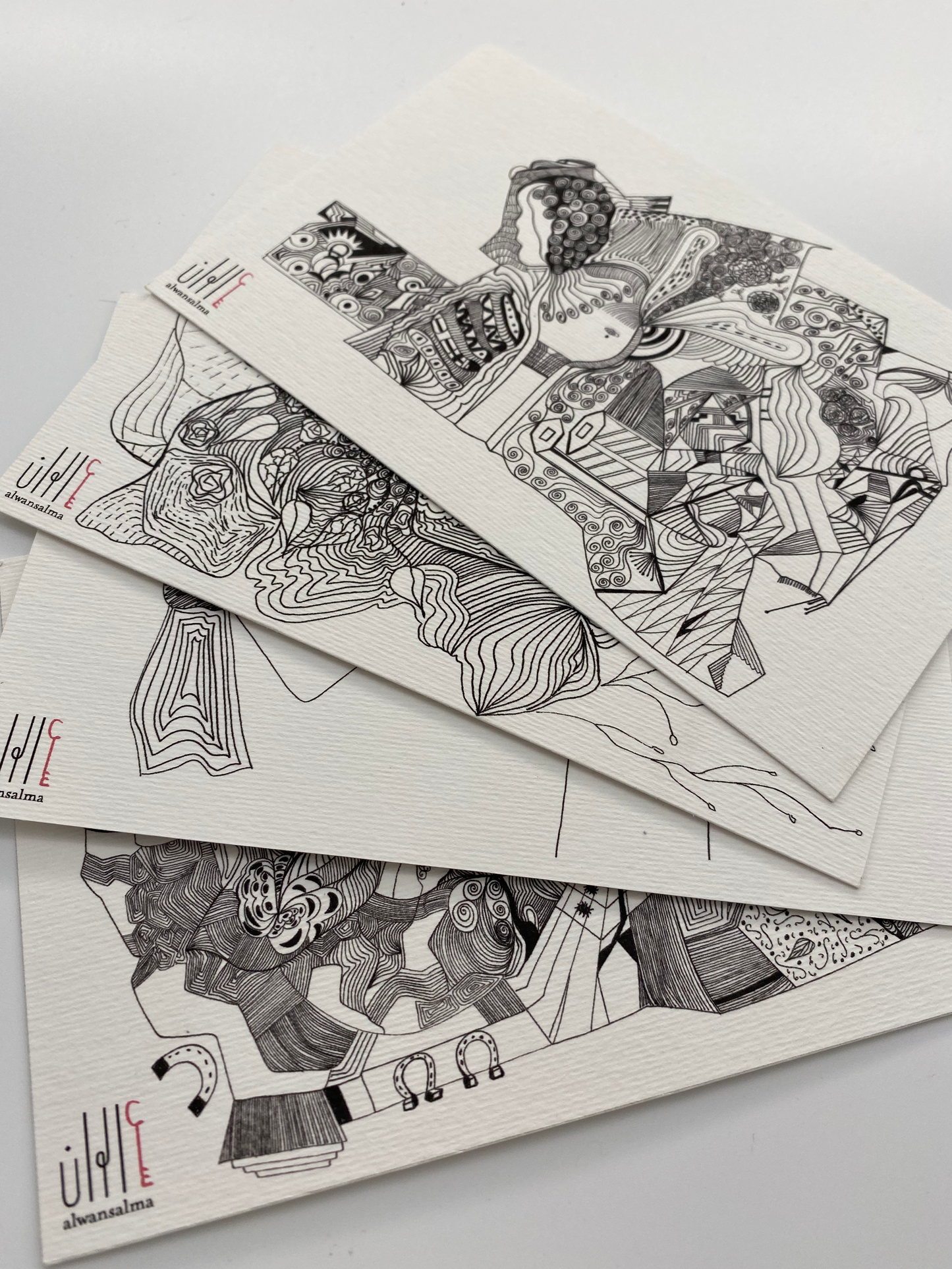 Postcards - Set of 4 - Original Artwork (Various Options)