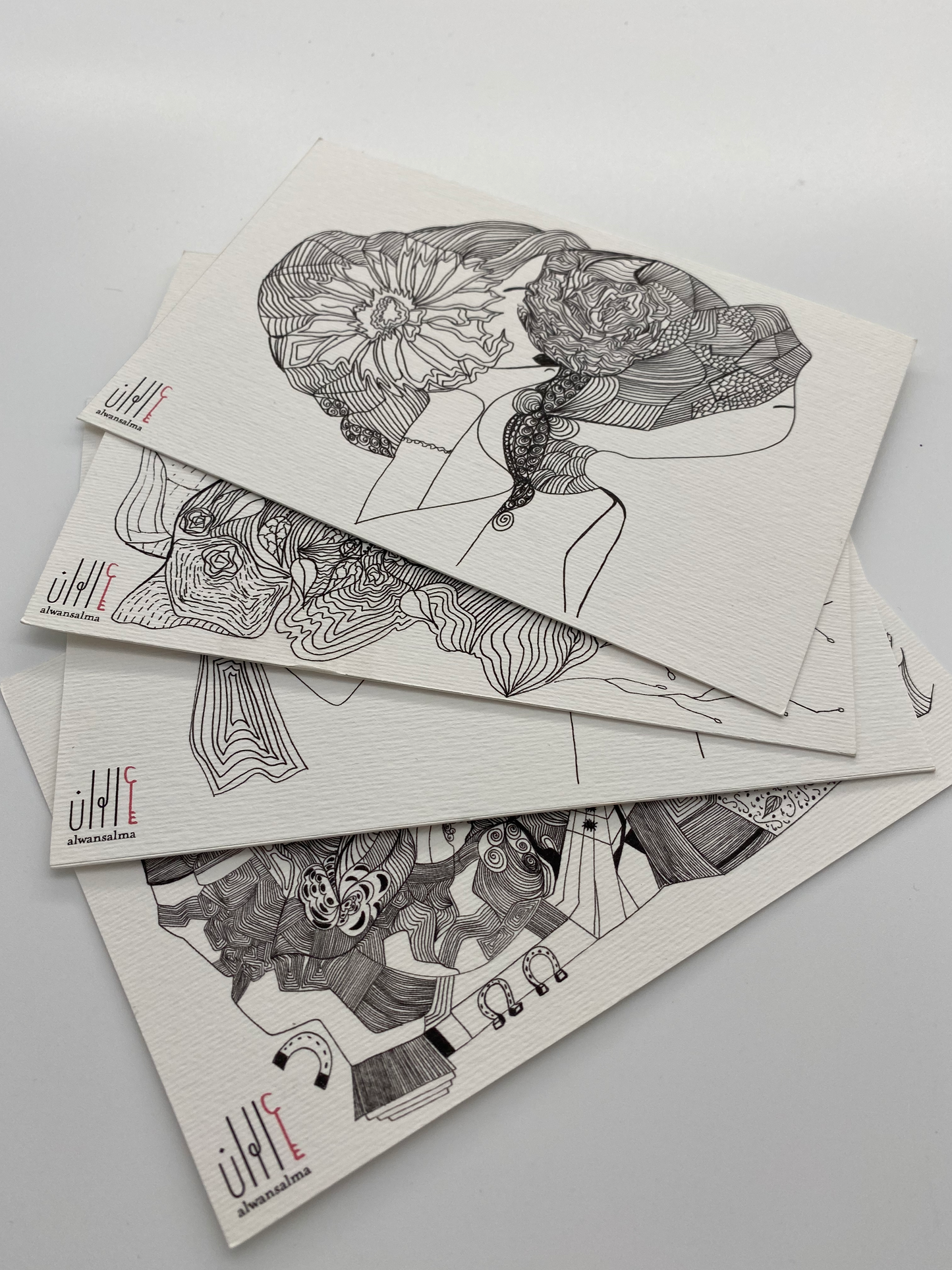 Postcards - Set of 4 - Original Artwork (Various Options)