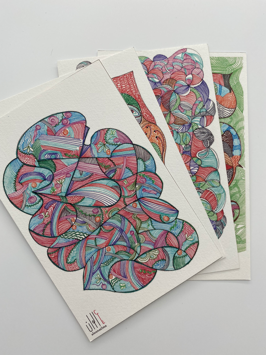 Postcards - Set of 4 - Original Artwork (Various Options)