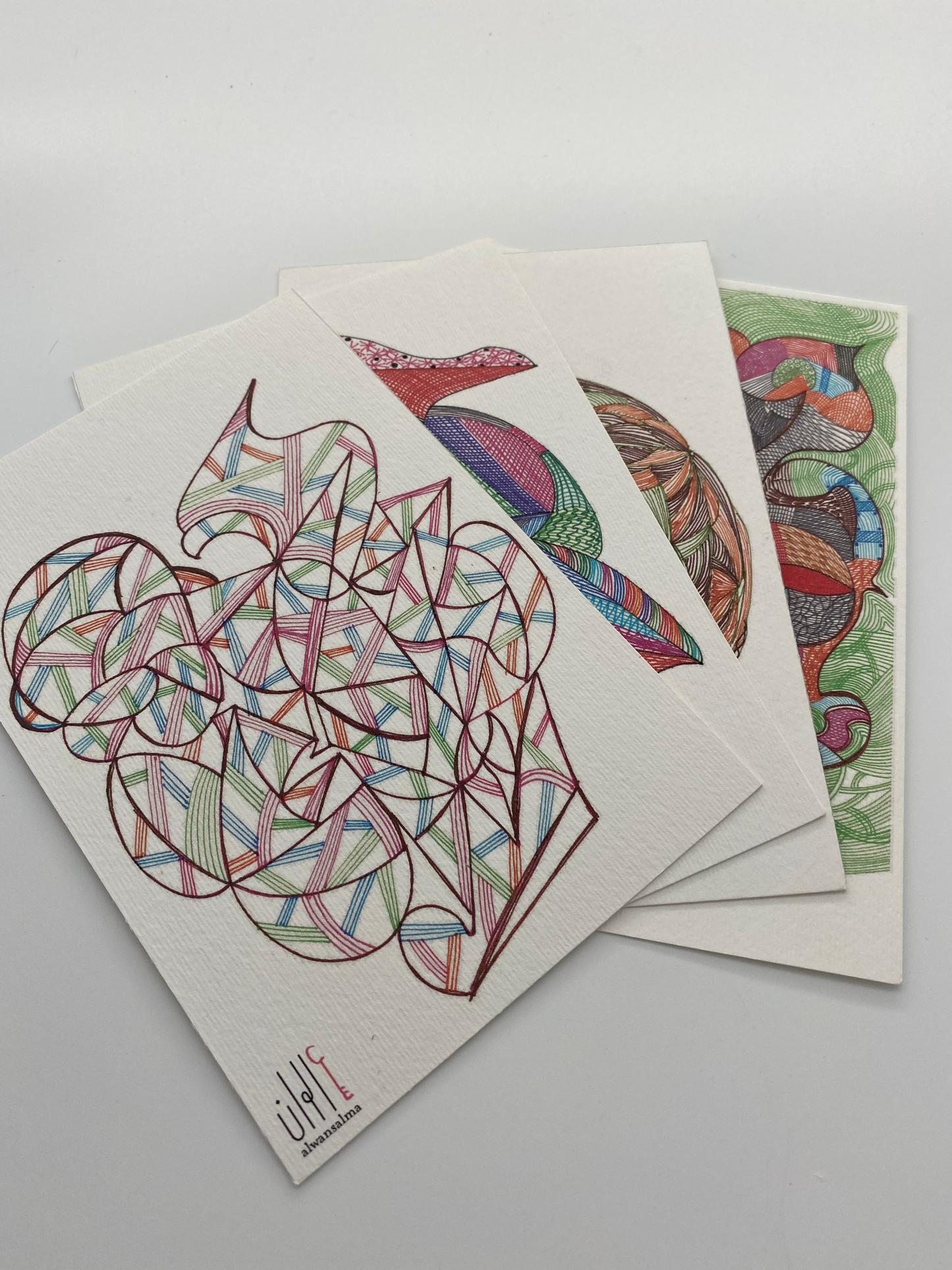 Postcards - Set of 4 - Original Artwork (Various Options)