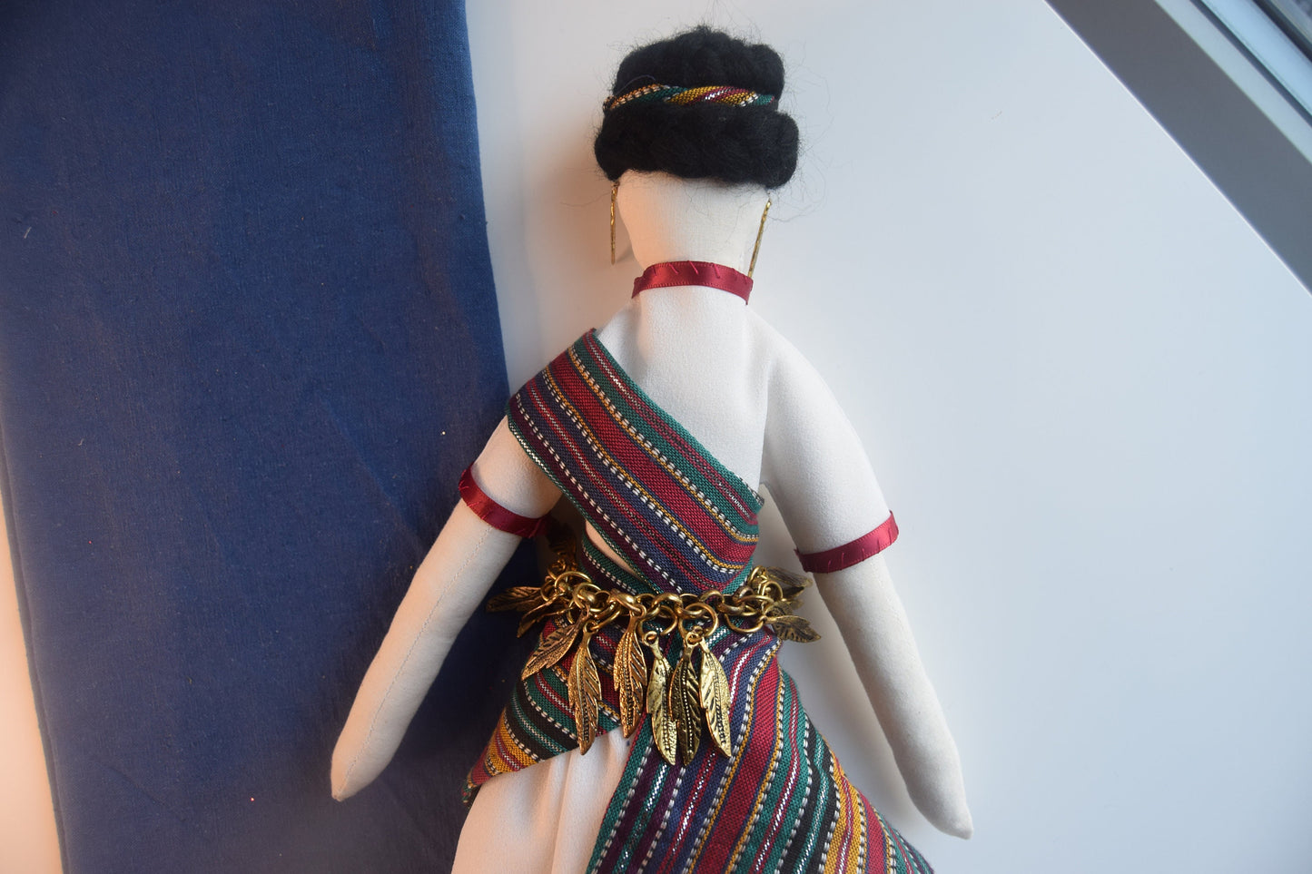 Handmade Fabric Doll - White Dress