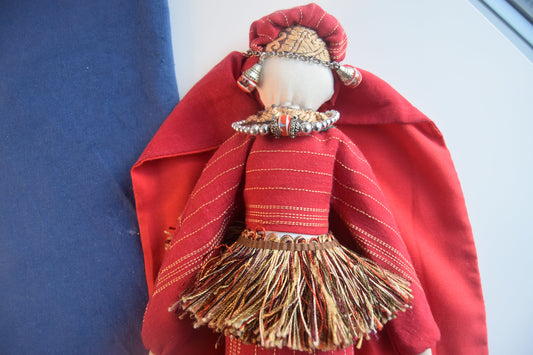 Handmade Fabric Doll - Traditional Yemeni Dress