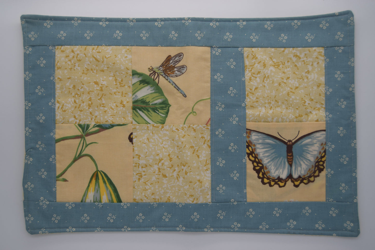 Placemat - Blue Butterfly PATCHWORK fabric
