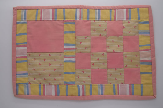 Patchwork Placemat - Pink, Yellow and Blue Pattern