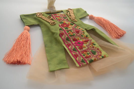 Kaftan-shaped Ramadan Hanging Decoration - RAMADAN HOME DECOR - Green Floral