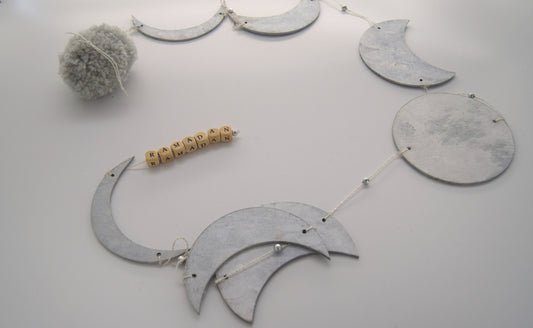 Ramadan Hanging Decoration - RAMADAN HOME DECOR Moon Crescent Beads Pompom