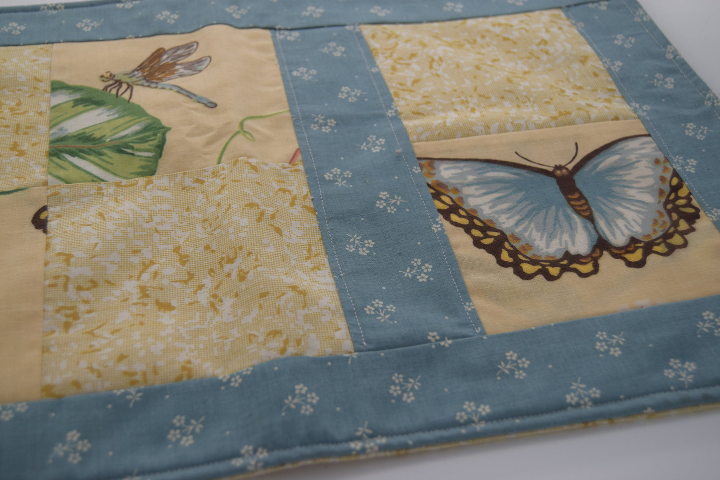 Placemat - Blue Butterfly PATCHWORK fabric