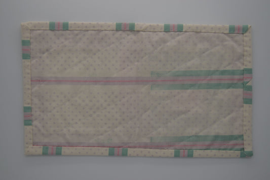 Patchwork Mug Rug - Pink and Red Floral Pattern