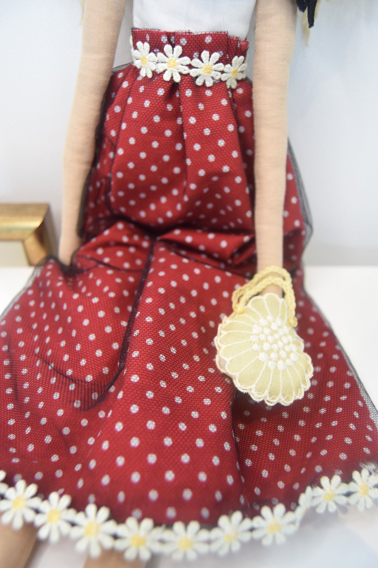 Handmade Fabric Doll - Ms. Daisy