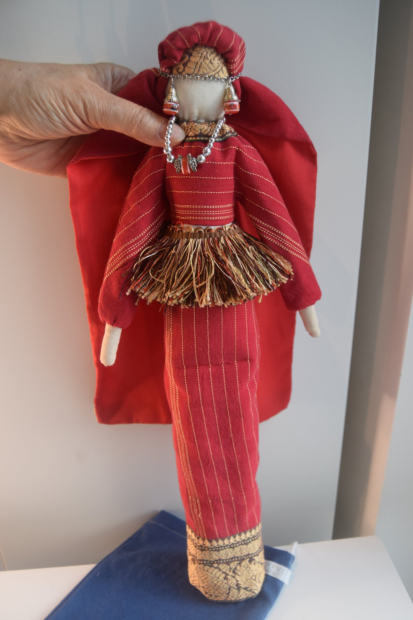 Handmade Fabric Doll - Traditional Yemeni Dress