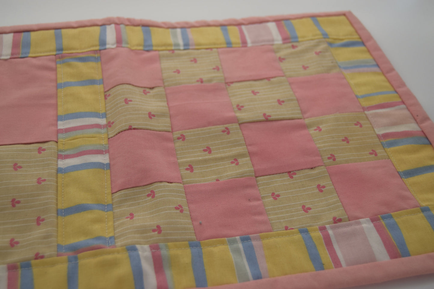Patchwork Placemat - Pink, Yellow and Blue Pattern